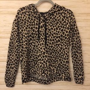 Leopard Print Sweater with hood